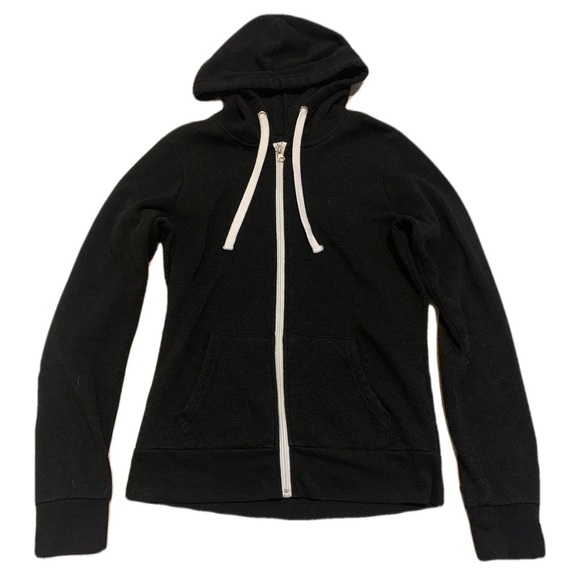 Ardene Black Zip-Up Hoodie - Size Medium - "Chilling in Style" - Picture 1 of 5